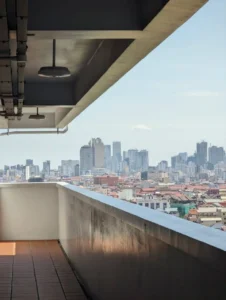 Manchester Apartment Balcony Skyline - StayBnB managed property