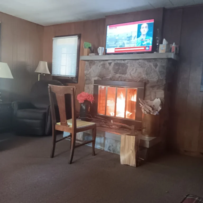 Sleeping Bear Cabin Living Fireplace - StayBnB managed property